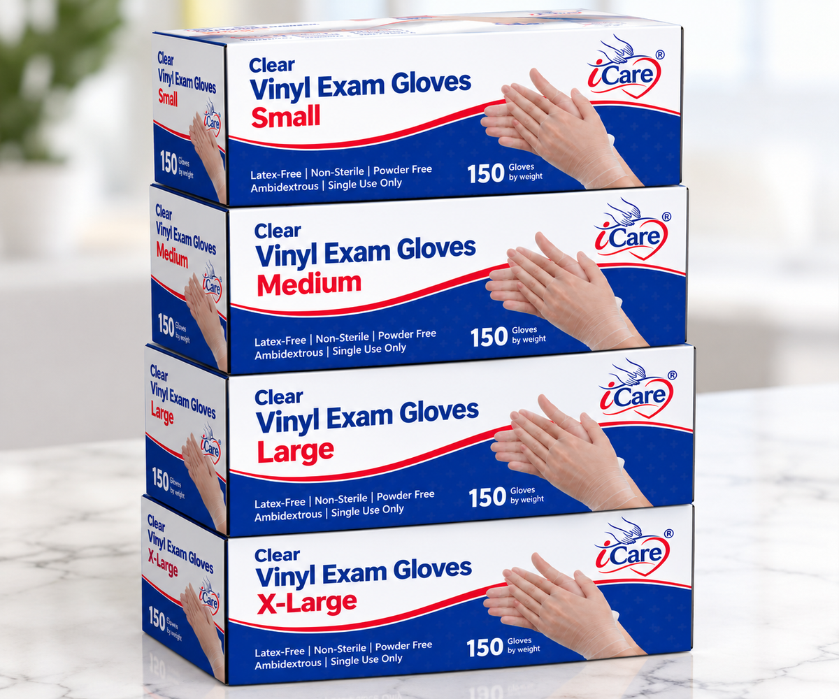 Clear Vinyl Exam Gloves